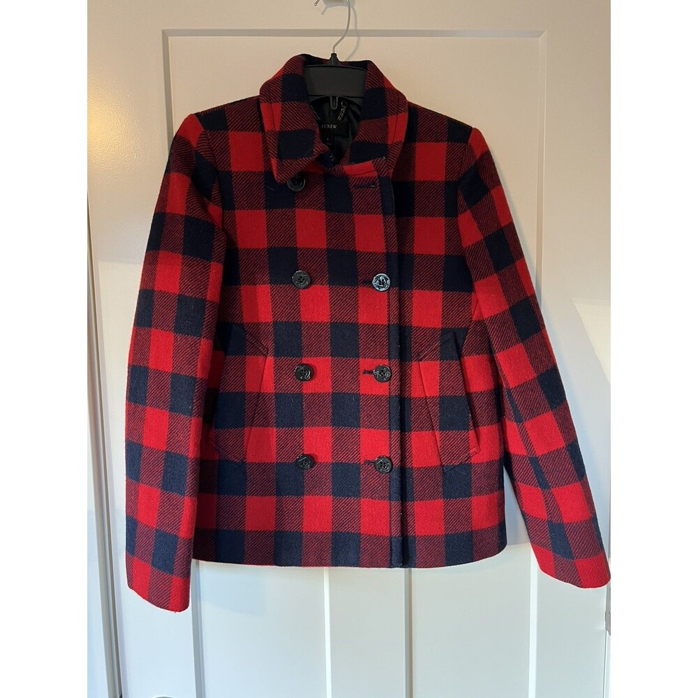 J. Crew Buffalo Plaid Wool Jacket - Picture 4 of 9